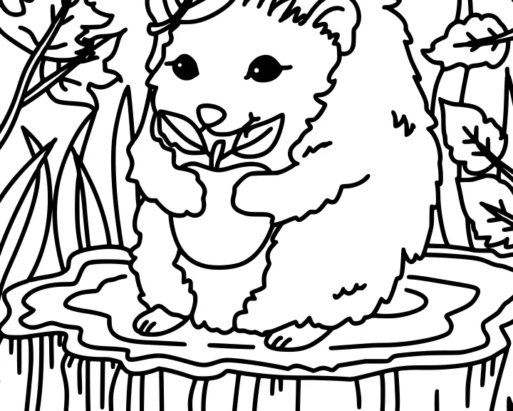 The same hedgehog, Bold: heavier lines, fewer small details